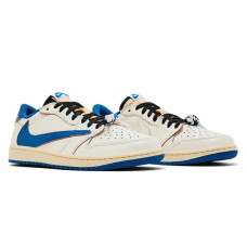 Air Jordan 1 Low x Fragment x Travis Scott Sail Military Blue
