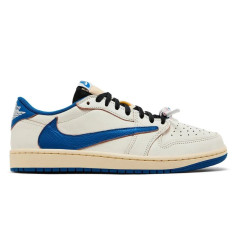 Air Jordan 1 Low x Fragment x Travis Scott Sail Military Blue