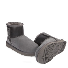 Classic Mini Rubber Boot Grey Black