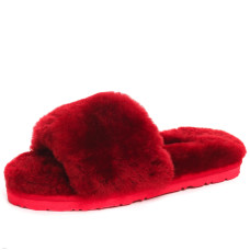 Fluff Slide Slippers Bordo