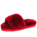 Fluff Slide Slippers Bordo