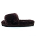 Fluff Slide Slippers Chocolate