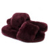 Fluff Slide Slippers Dark Purple