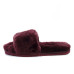 Fluff Slide Slippers Dark Purple