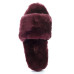 Fluff Slide Slippers Dark Purple