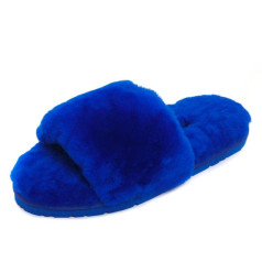 Fluff Slide Slippers Blue