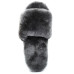 Fluff Slide Slippers Grey