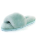 Fluff Slide Slippers Lake Blue