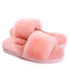 Fluff Slide Slippers Pink