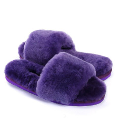 Fluff Slide Slippers Purple
