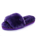 Fluff Slide Slippers Purple