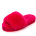 Fluff Slide Slippers Rose Red