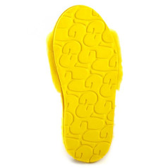 Fluff Slide Slippers Yellow