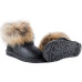 Fox Fur Mini Metallic Black