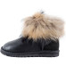 Fox Fur Mini Metallic Black