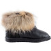 Fox Fur Mini Metallic Black