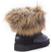 Fox Fur Mini Metallic Black