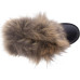 Fox Fur Mini Metallic Black