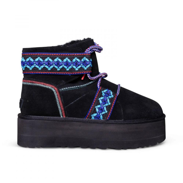 Classic Mini Braid Plat Boot Black