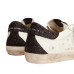 Golden Goose Superstar Gold Glitter Star and Black Glitter Heel Tab