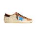 Golden Goose Superstar LTD Light Blue Star and Crocodile Heel Tab