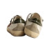 Golden Goose Superstar Red Suede Star and Green Leather Heel Tab