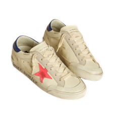 Golden Goose Superstar Suede Star and Metallic Leather Heel Tab