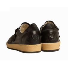 Golden Goose Ball Star Black nappa with Black glitter star and Suede heel tab