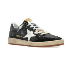 Golden Goose Ball Star in Black Nappa with White Leather Star and Heel Tab