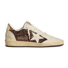 Golden Goose BallStar in Glitter with Leather Star and Metallic Heel Tab