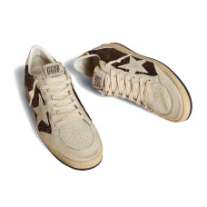 Golden Goose BallStar in Glitter with Leather Star and Metallic Heel Tab
