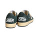Golden Goose Ball Star in Green suede with Silver glitter star