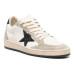 Golden Goose Ball Star in Nappa and Suede with Black Glitter Star and Heel Tab