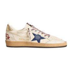 Golden Goose BallStar in Nappa with Blue Star and Platinum Heel Tab