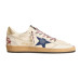 Golden Goose Ball Star in Nappa with Blue Star and Platinum Heel Tab