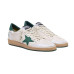 Golden Goose BallStar in White Nappa with Green Leather Star and Hell Tab