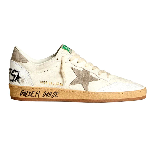 Golden Goose Ball Star Nappa leather with Grey Nubuk star and Grey heel tab