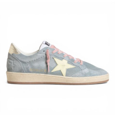Golden Goose Ball Star Powder-blue suede with Cream colored leather star