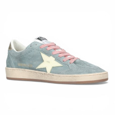 Golden Goose Ball Star Powder-blue suede with Cream colored leather star
