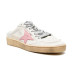 Golden Goose Ball Star Sabot in White Nappa with Old Rose Leather Star