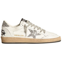Golden Goose Ball Star Silver Glitter Ice Grey