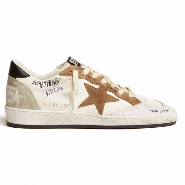 Golden Goose Ball Star Something Specia with Brown Star and Black Heel Tab