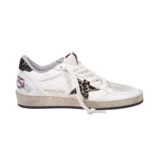 Golden Goose Ball Star VCE with Leopard Print Pony Skin Star and Heel Tab