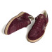 Golden Goose Ball Star Velvet Ruby Red with Silver Star and Heel Tab