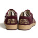 Golden Goose Ball Star Velvet Ruby Red with Silver Star and Heel Tab