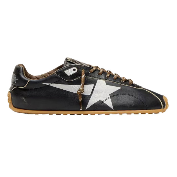 Golden Goose Marathon Speed with Black Leather Upper and Silver Star
