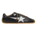 Golden Goose Marathon Speed with Black Leather Upper and Silver Star