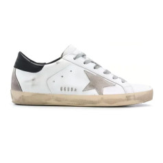 Golden Goose Superstar Black Heel Tab and Metal Stud Lettering