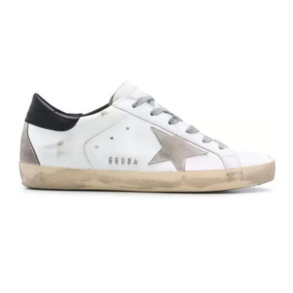 Golden Goose Superstar Black Heel Tab and Metal Stud Lettering