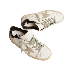 Golden Goose Superstar Black Heel Tab and Metal Stud Lettering